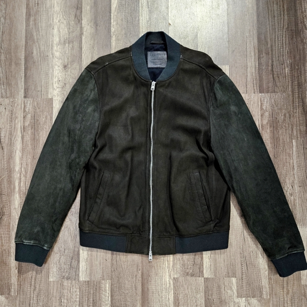 All Saints Suede Bomber Jacket (XL)